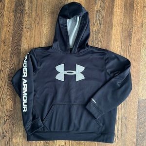 Under Armour Hoodie Youth Size Large Black, used great condition